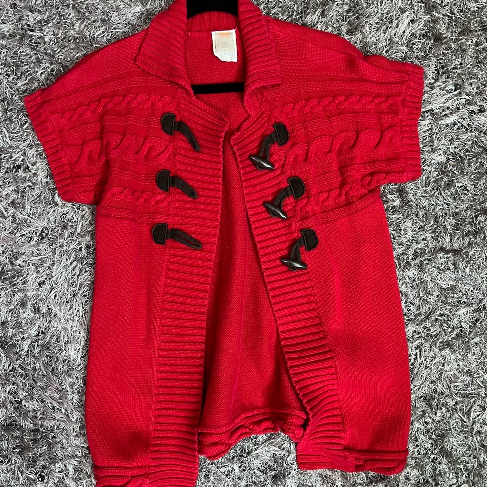 Gymboree Red Knit Cardigan Sweater